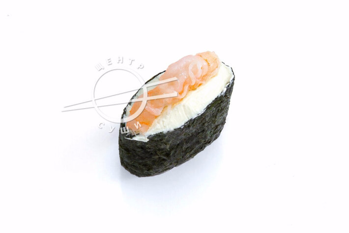 Сырный гункан с креветкой