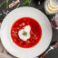 Борщ Домашний с говядиной и сметаной