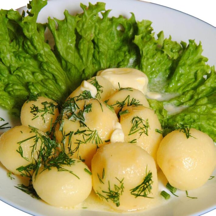 Картофель отварной с маслом и зеленью
