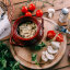 Драники в горшочке с грибным соусом