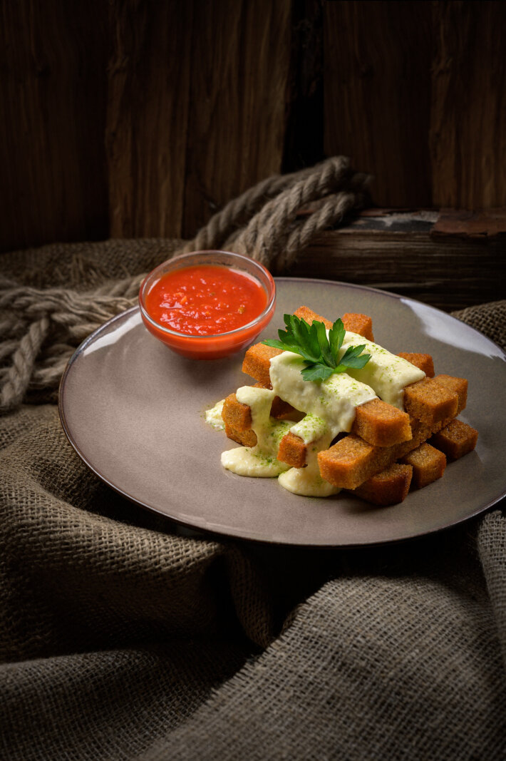 Горячая закуска «Поленница с сыром»