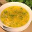 Бульон куриный с чесночной булочкой