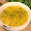Бульон куриный с чесночной булочкой