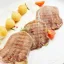 Язык на гриле с хреном и зеленью