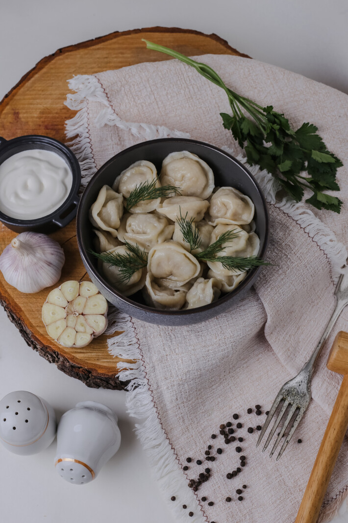 Пельмени со свининой и говядиной