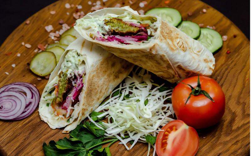 Шаурма «Вегетарианская» с фалафелем