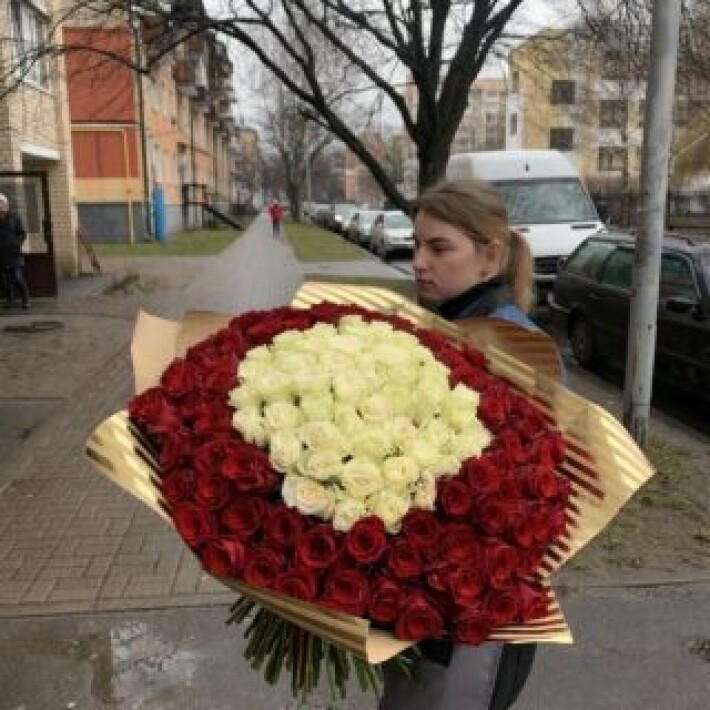 Букет из 151 розы 60 см