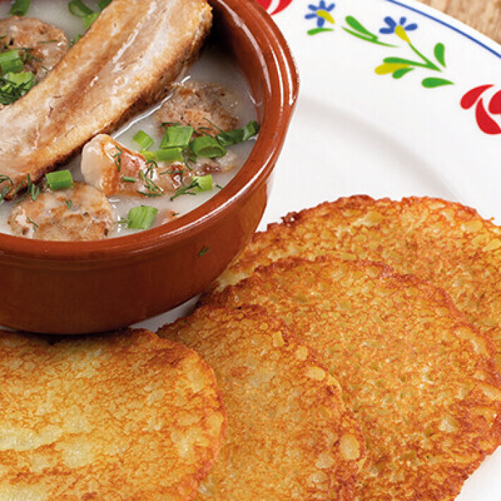 Драники с мачанкой «По-белорусски»