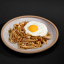 Удон с курицей и яйцом