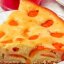 Пирог заливной с персиками