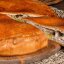 Пирог с яйцами, грибами, сыром и картофелем