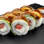 Урамаки с копчёным лососем и огурцом