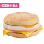 Маффин с яйцом и ветчиной