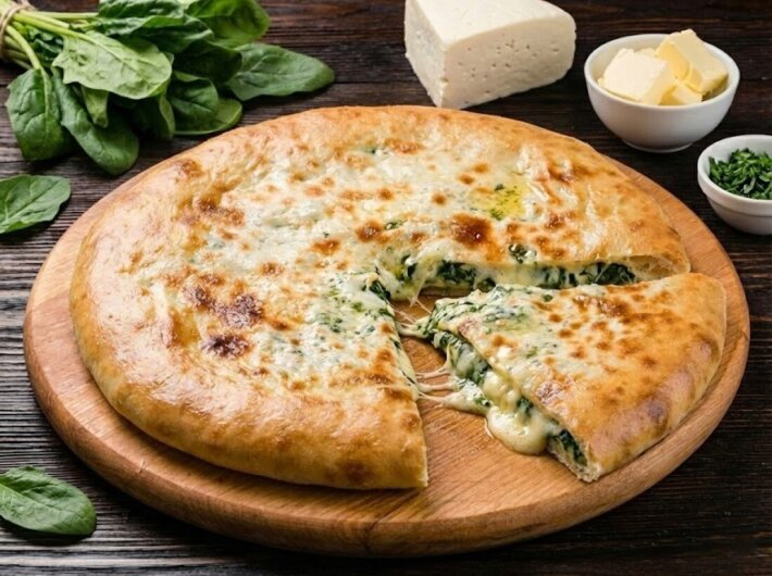Пирог со шпинатом и сыром