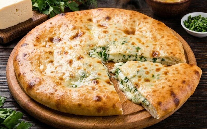 Пирог с зеленью и сыром