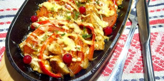Филе хека с овощами