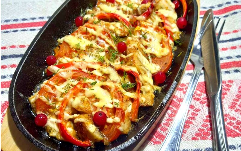 Филе хека с овощами