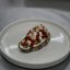 Брускетта со сливочным кремом и баклажаном