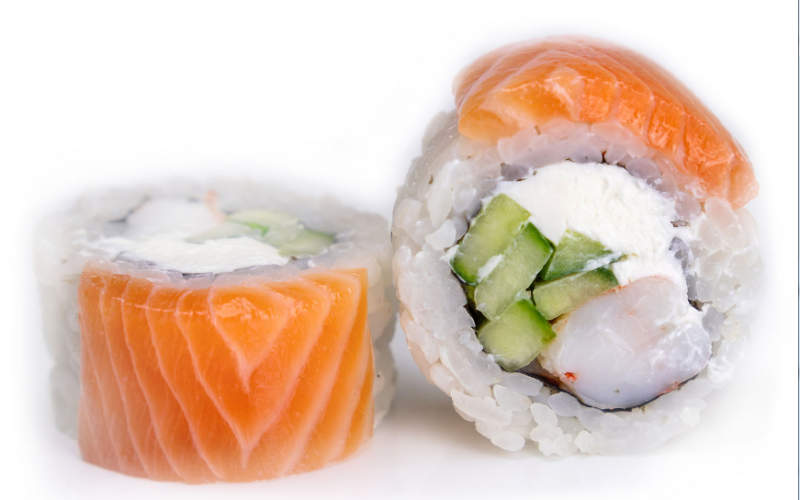 Ролл «Филадельфия лайт» с королевской креветкой