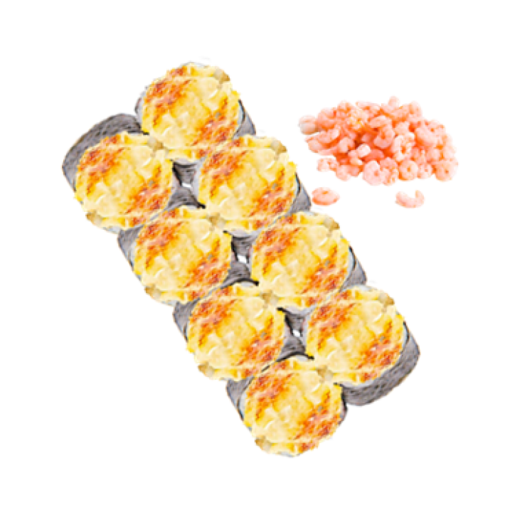 Запеченный ролл с креветкой