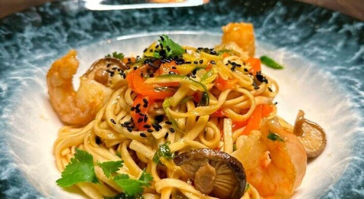 Лапша «Удон» с креветками