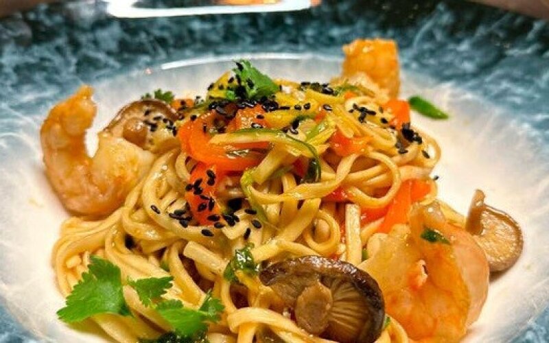 Лапша «Удон» с креветками