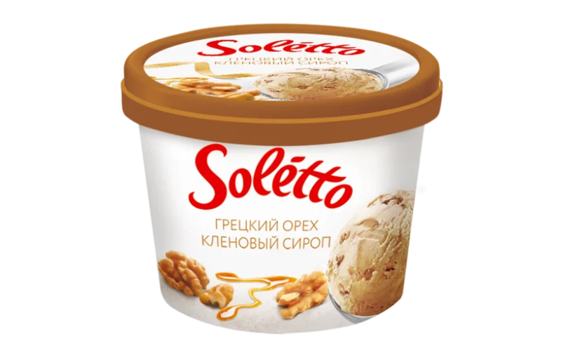 Мороженое Soletto Грецкий орех и кленовый сироп