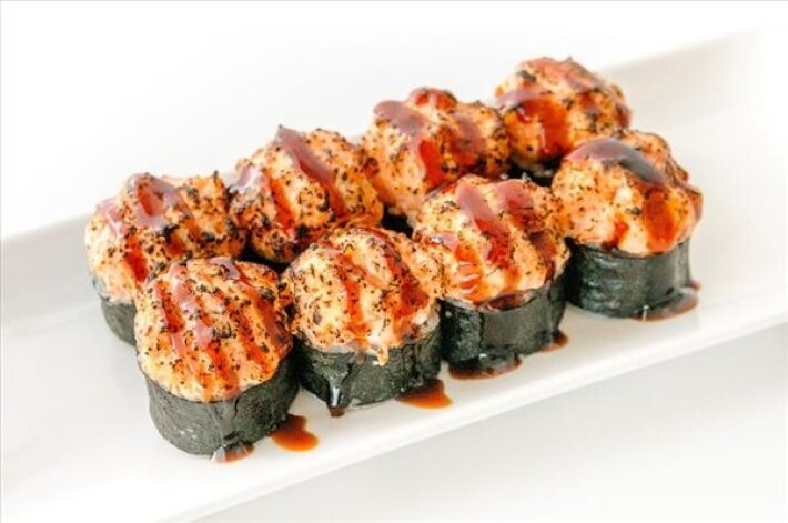 Татаки ролл с креветкой