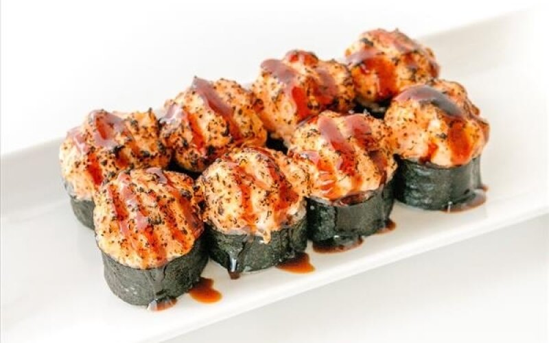 Татаки ролл с креветкой