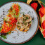 Куриное филе на гриле с шампиньонами и вешенками