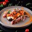 Запеченный баклажан с мягким сыром