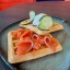 Бельгийские вафли с красной рыбой и творожным сыром