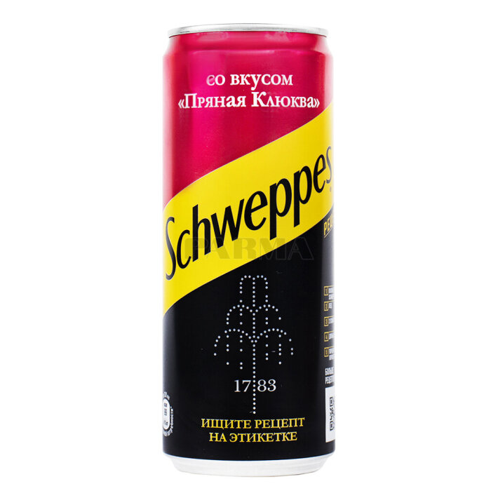 Напиток газированный «Schweppes клюква» ж/б