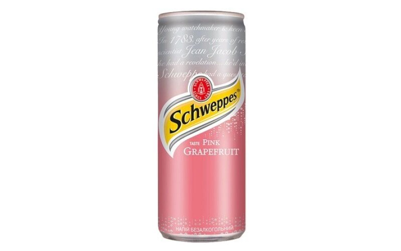 Напиток газированный «Schweppes розовый грейпфрут» ж/б