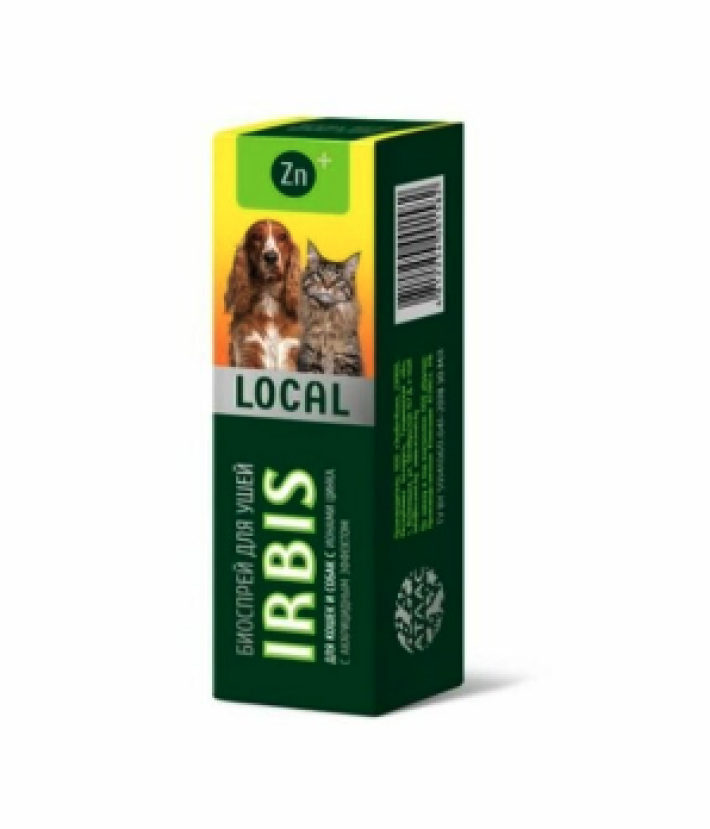 Irbis Local Биоспрей для ушей кошек и собак