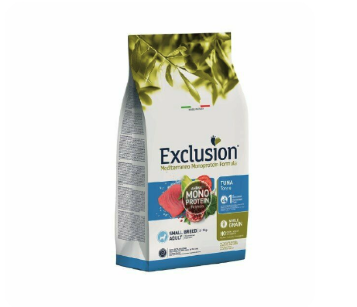 Exclusion Monoprotein. Безглютеновый корм для собак мелких пород «Тунец»