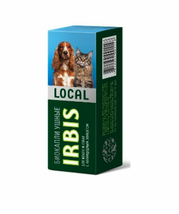 Irbis Local «Биокапли ушные для собак и кошек»