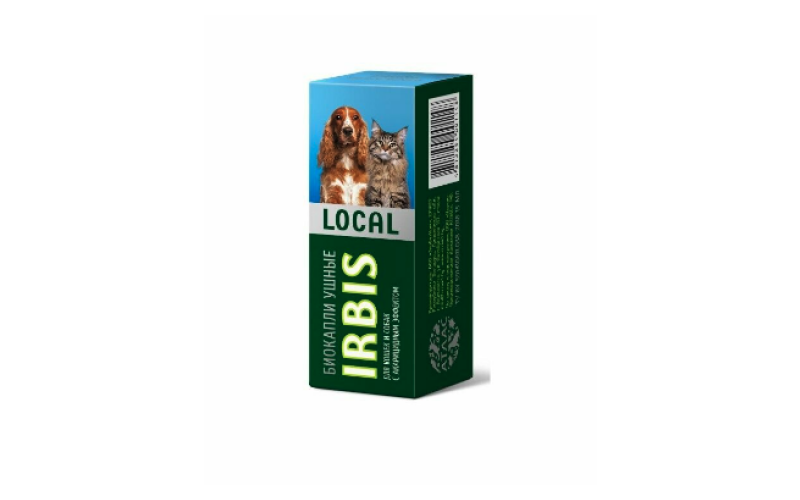 Irbis Local «Биокапли ушные для собак и кошек»