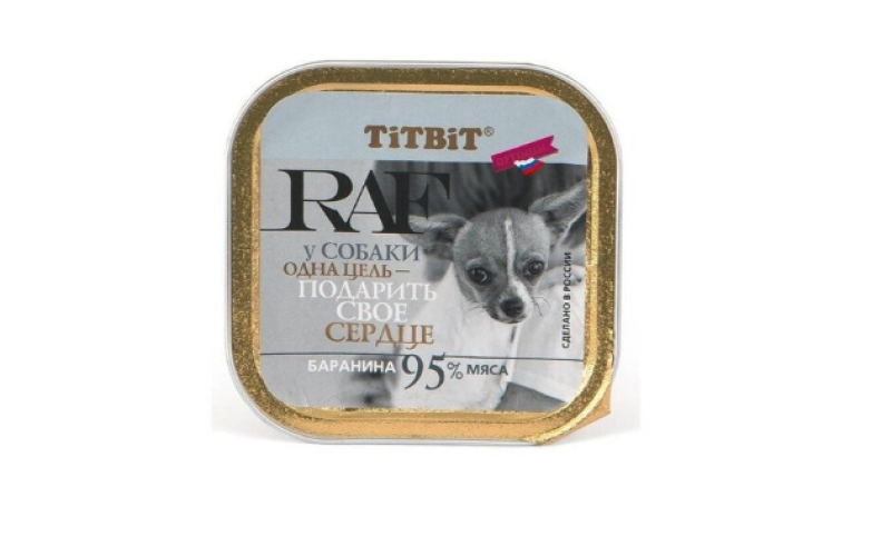 Titbit консервы для собак RAF (Баранина)