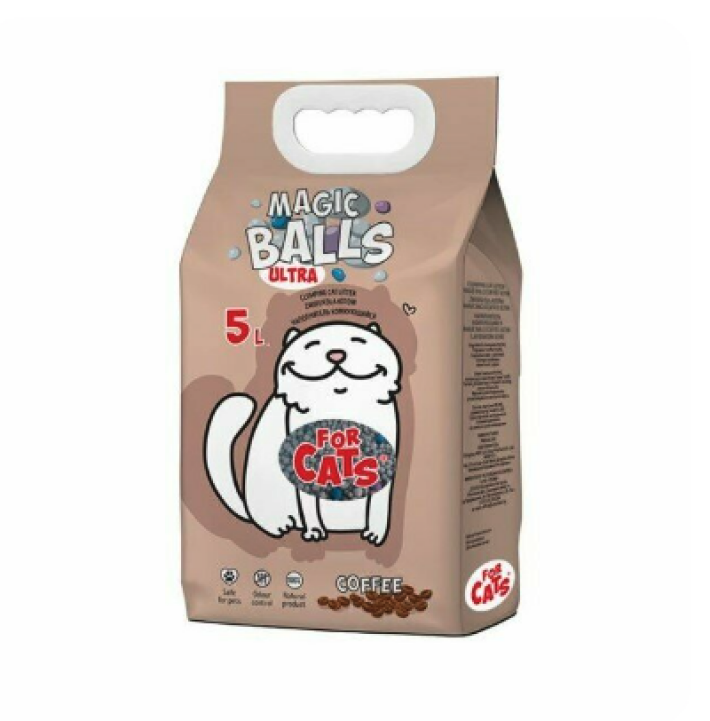 FOR CATS Наполнитель Magic Balls Ultra (кофе)