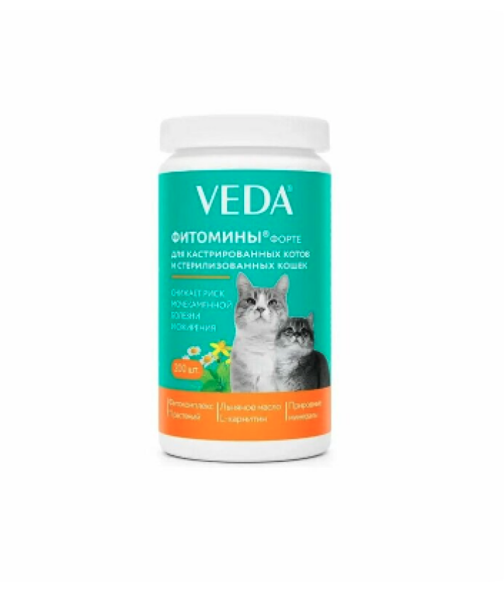 Veda Фитомины Форте для кастрированных котов