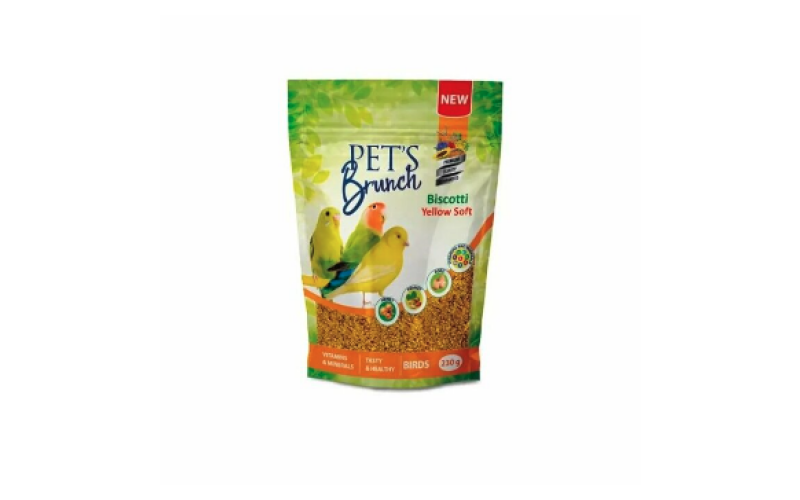 Pet's Brunch Функциональный десерт Biscotti Yellow Soft для птиц всех видов