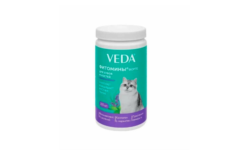 Veda «Фитомины Форте для зубов и костей кошкам»
