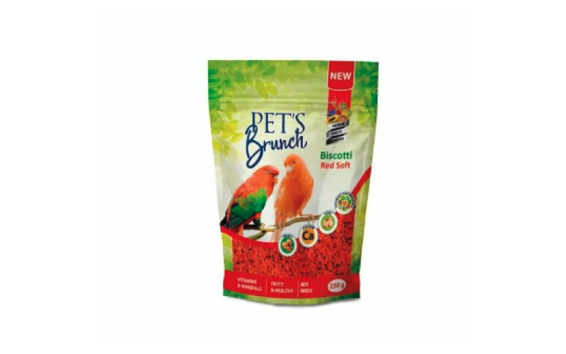 Pet's Brunch Функциональный десерт Biscotti Red Soft для птиц с краcным оперением