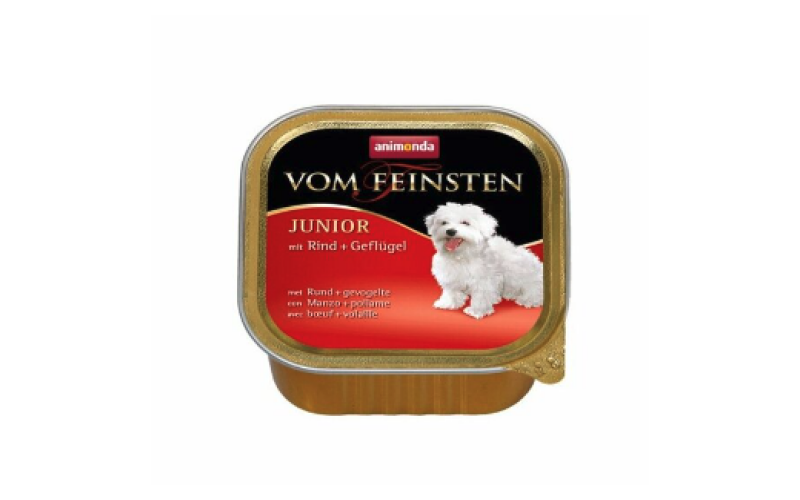 Паштет для собак Vom Feinsten Junior (Говядина, домашняя птица)