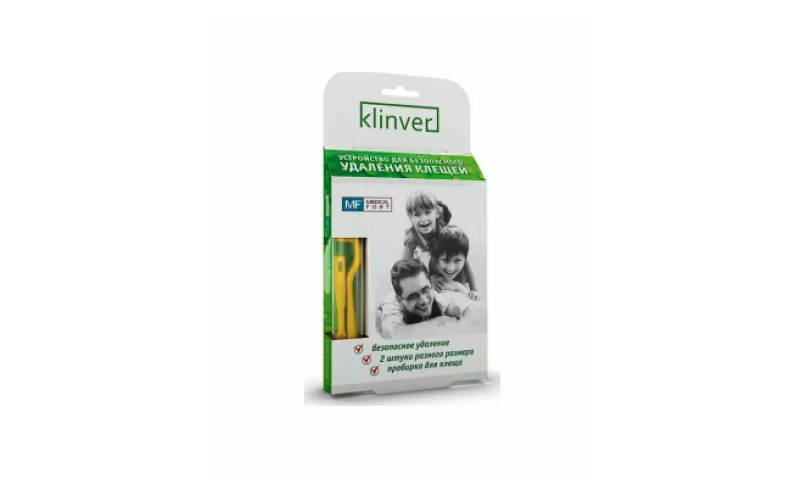 Комплект устройств для удаления клещей KLINVER с пробиркой