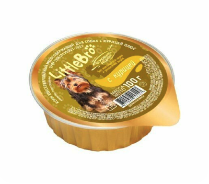 LittleBro Корм консервированный Мясосодержащий для собак (Курица)