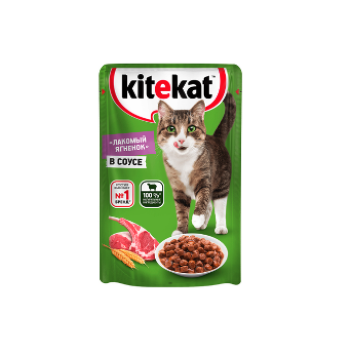 Kitekat с ягненком (кусочки в соусе)