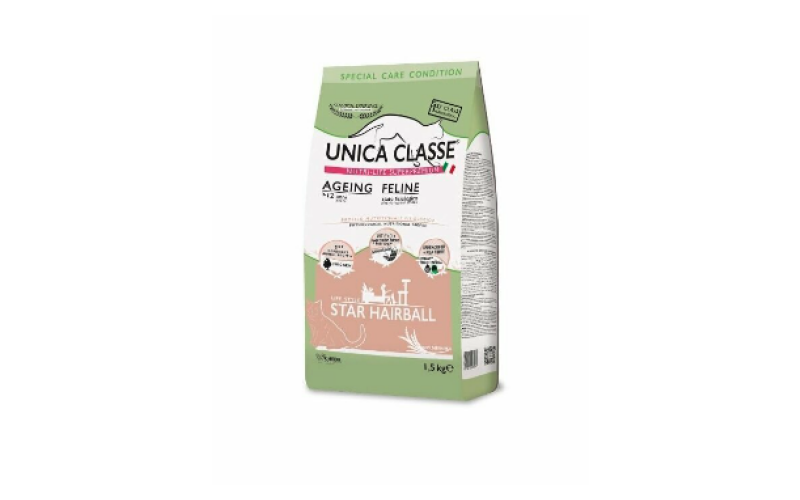 Unica Classe Ageing Feline Star Hairball (Курица) для пожилых кошек