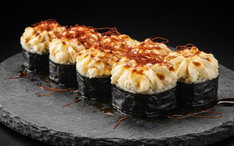 Ролл «Запечённый с мидиями»